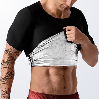 Men Sweat Sauna T-shirt Waist Trainer Suit Body Shapers