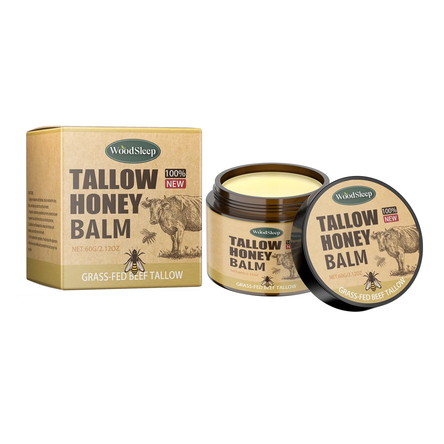 Woodsleep Cow Cream Facial Moisturizing Honey Balm Wrinkles