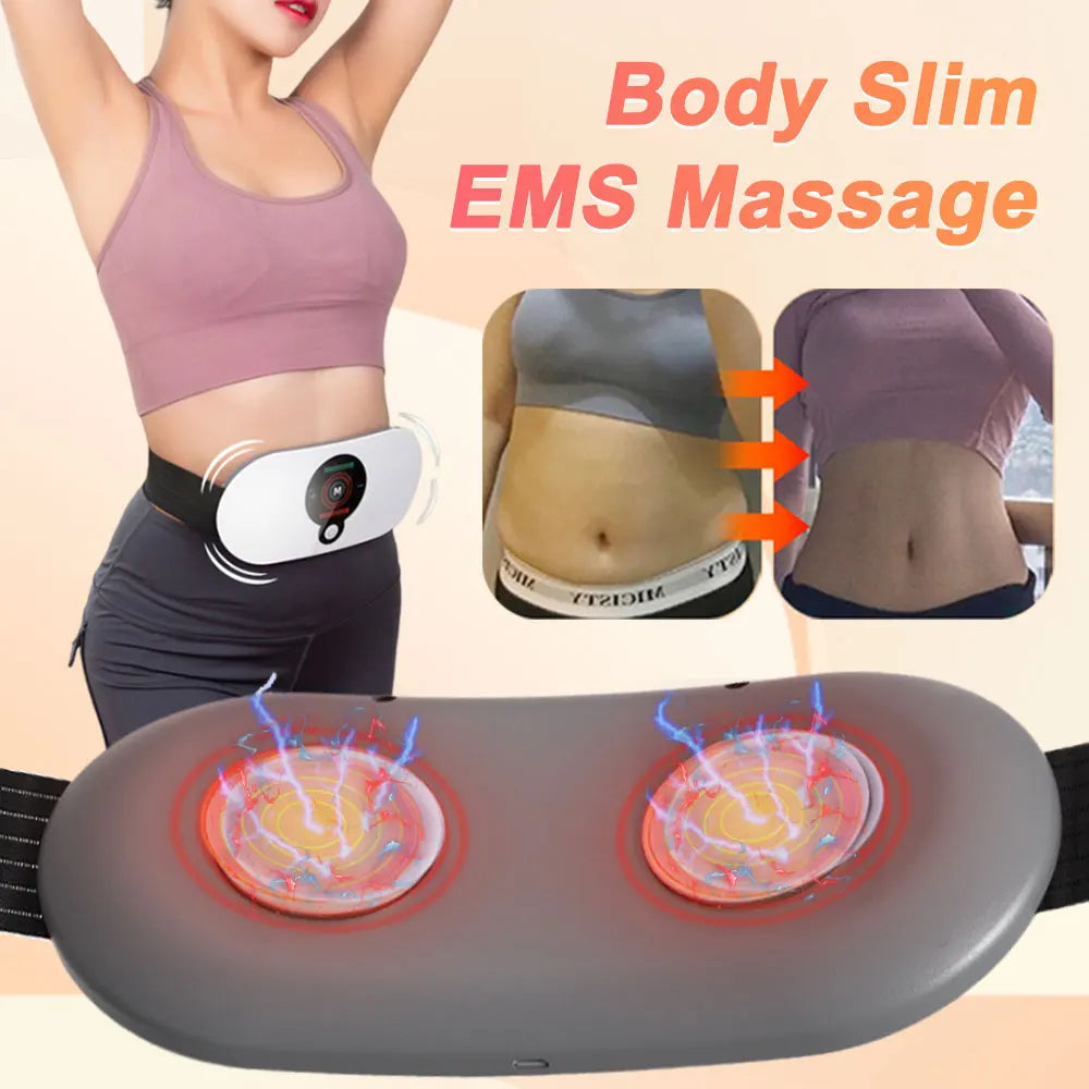 EMS Abdominal Slim Massager Electric Waist Trainer Fat Cellulite