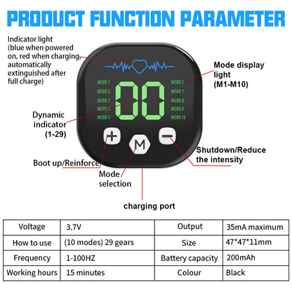 Portable EMS Muscle Stimulator Set – Electric Abdominal Belt & Arm