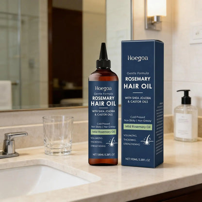 Hoegoa Rosemary Oil for Hair Growth Products Thicken Smooth Hair