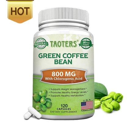 Green Coffee Bean Weight Loss Supplement, 1200 mg - Boosts