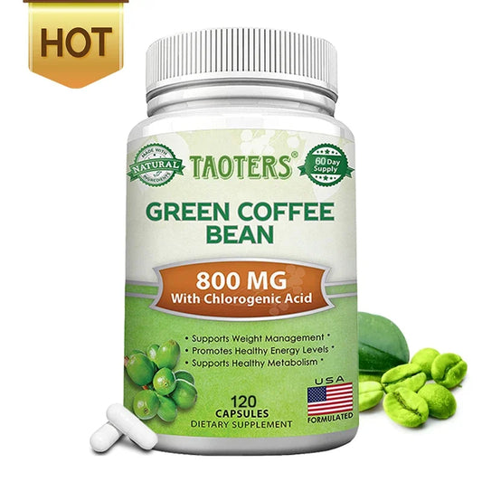 Green Coffee Bean Weight Loss Supplement, 1200 mg - Boosts