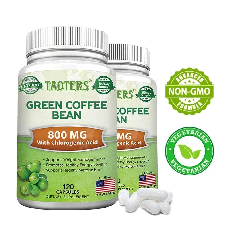 Green Coffee Bean Weight Loss Supplement, 1200 mg - Boosts