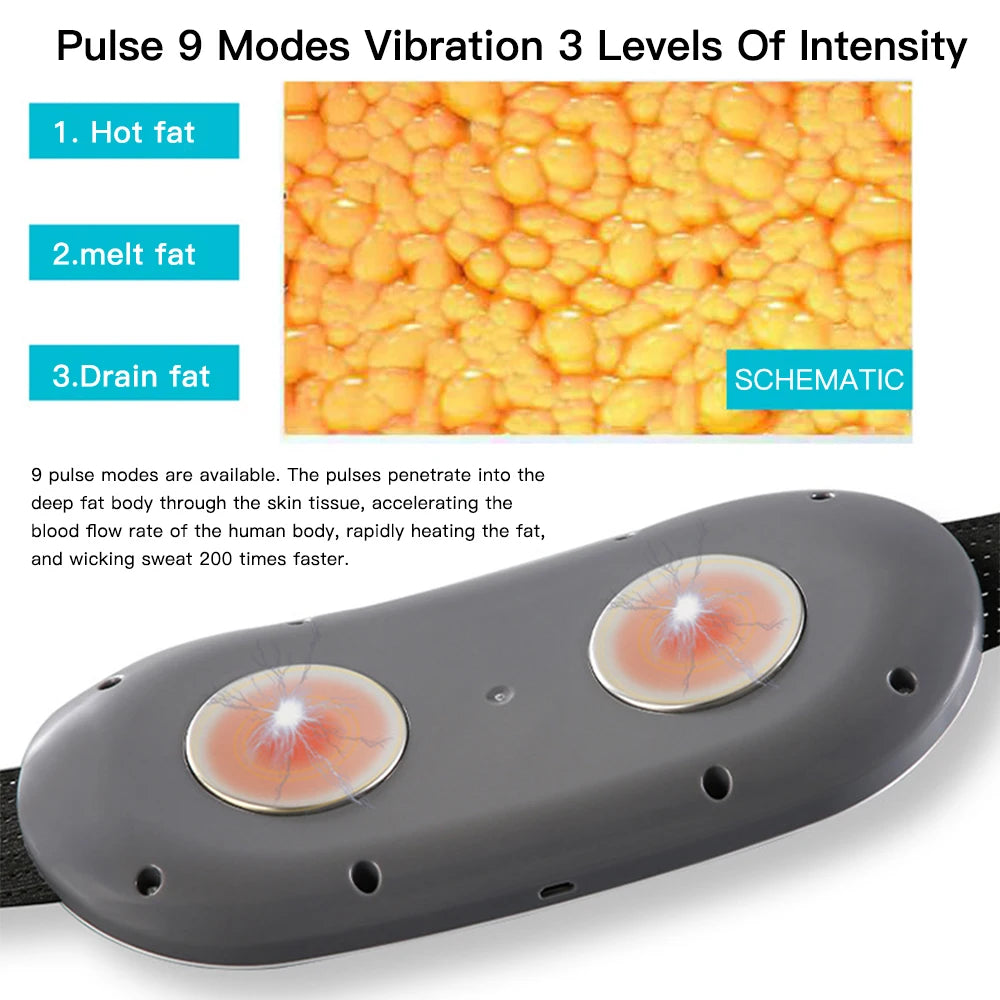 EMS Abdominal Slim Massager Electric Waist Trainer Fat Cellulite