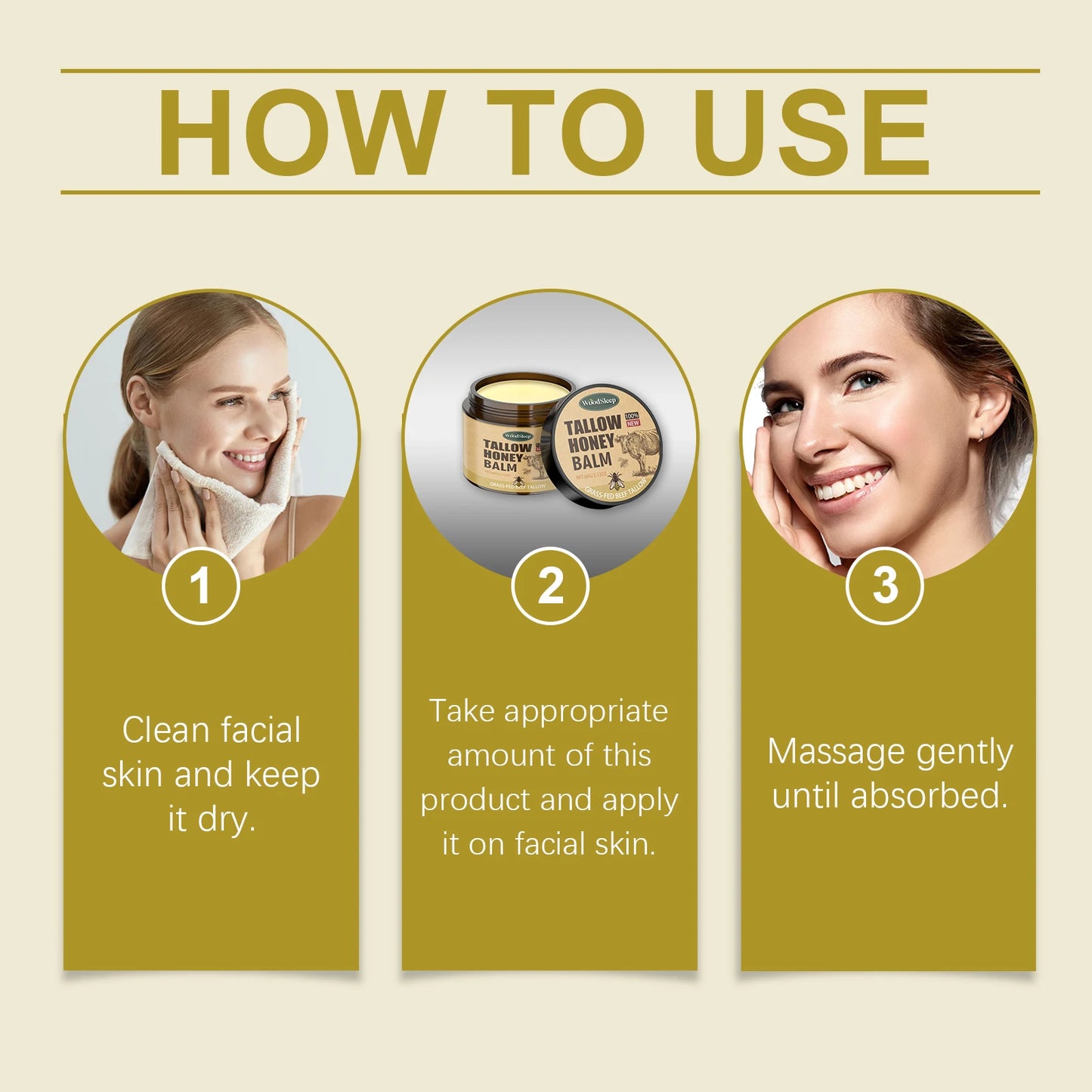 Woodsleep Cow Cream Facial Moisturizing Honey Balm Wrinkles