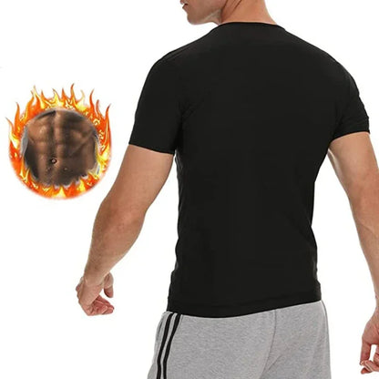 Men Sweat Sauna T-shirt Waist Trainer Suit Body Shapers