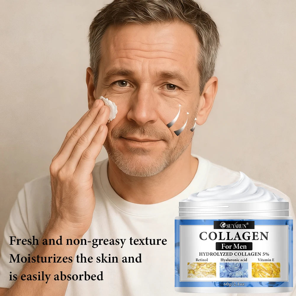 SUYARUN Retinol & Collagen Face Cream for Men - Anti-Aging