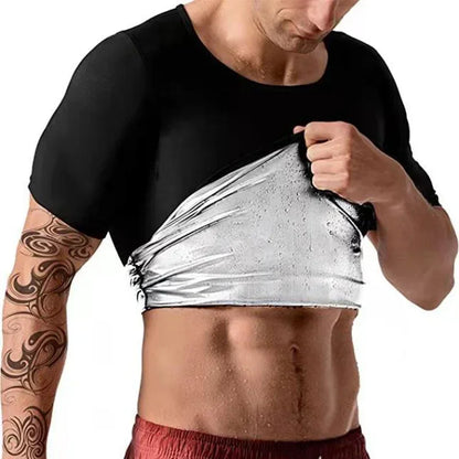 Men Sweat Sauna T-shirt Waist Trainer Suit Body Shapers