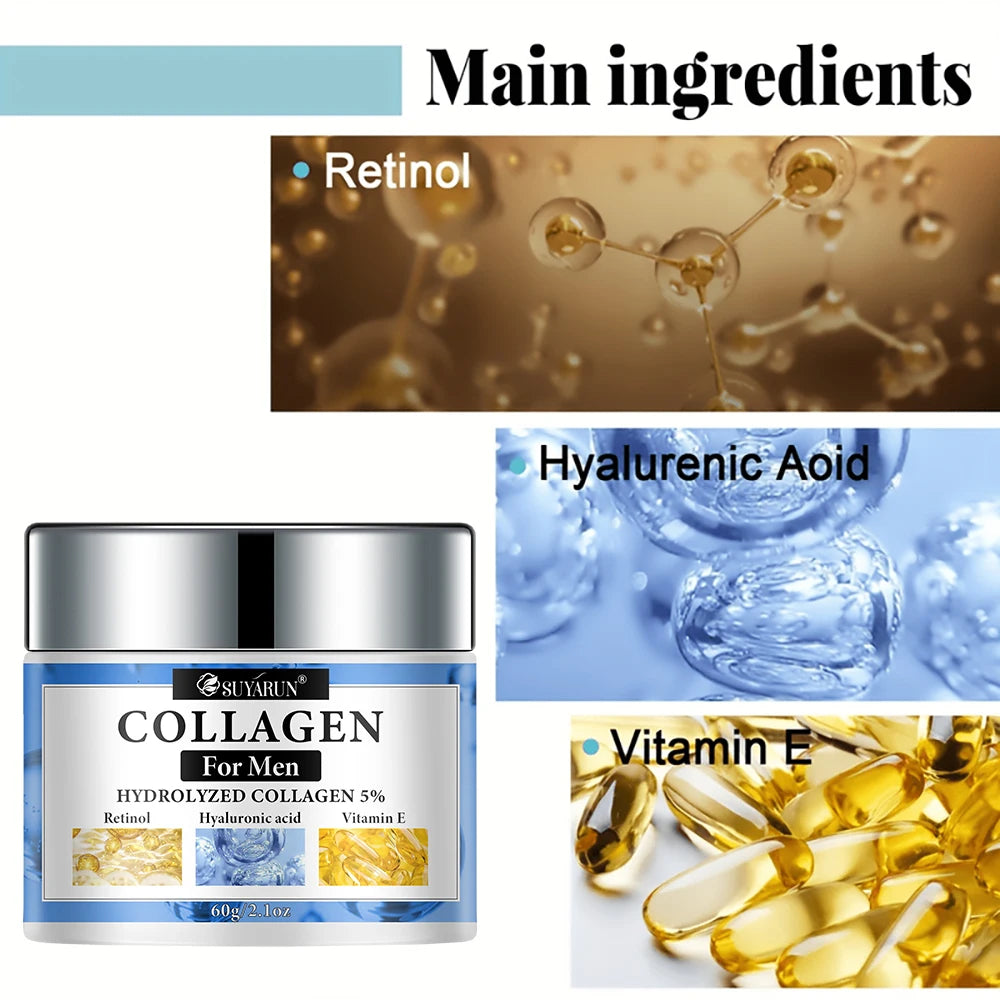 SUYARUN Retinol & Collagen Face Cream for Men - Anti-Aging