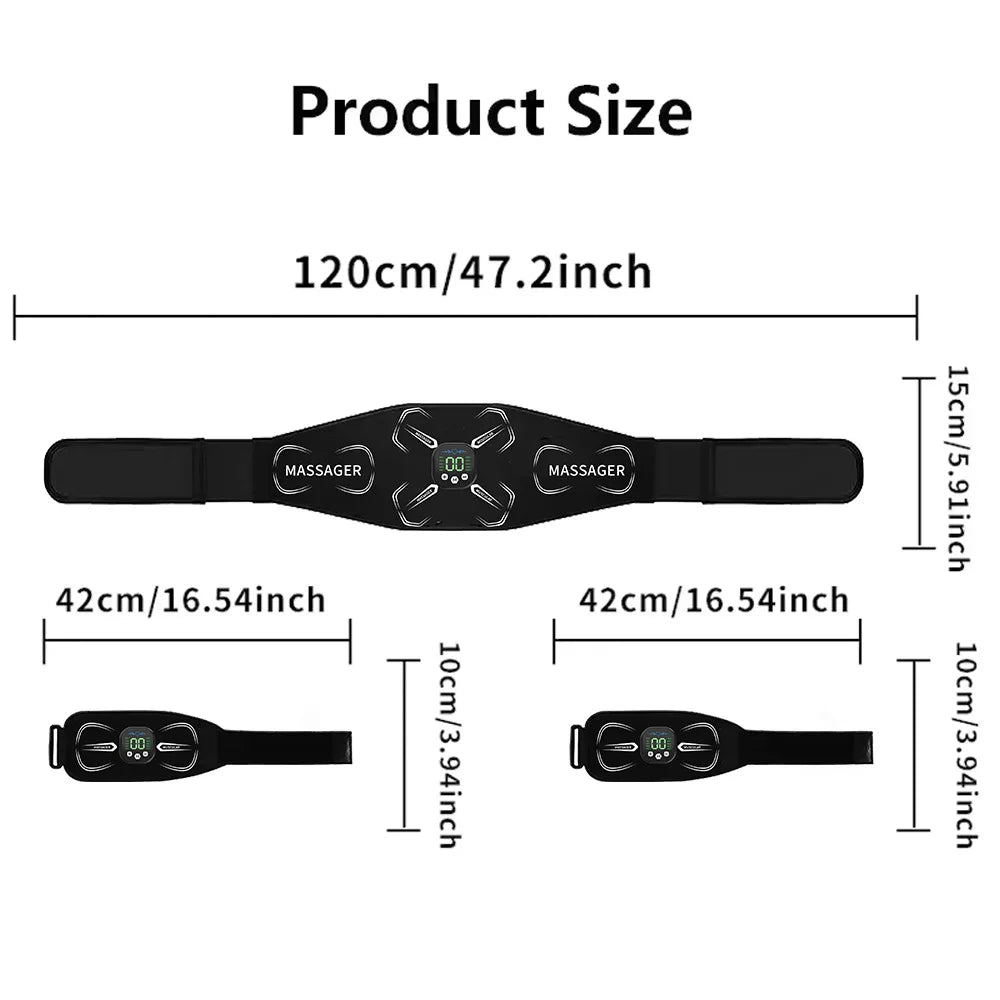 Portable EMS Muscle Stimulator Set – Electric Abdominal Belt & Arm