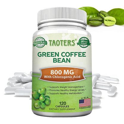 Green Coffee Bean Weight Loss Supplement, 1200 mg - Boosts