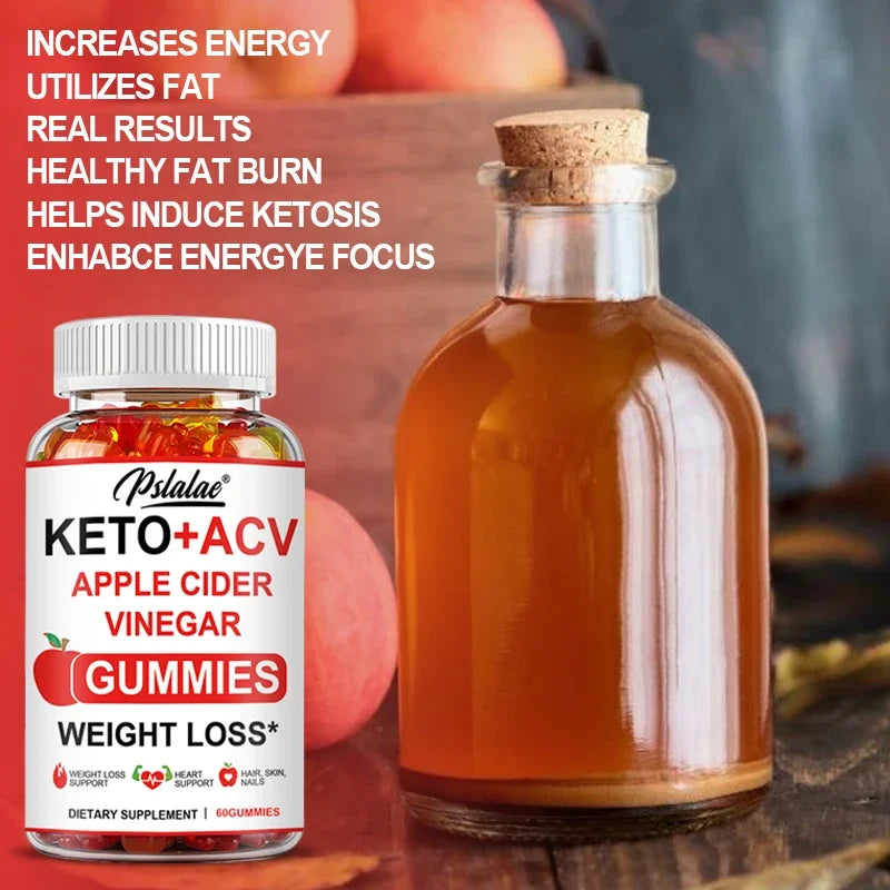 Keto Apple Cider Vinegar Gummies -  Helps with Weight Loss, Whitens