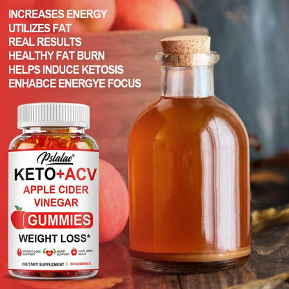 Keto Apple Cider Vinegar Gummies -  Helps with Weight Loss, Whitens