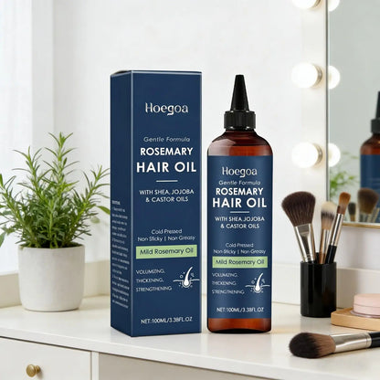 Hoegoa Rosemary Oil for Hair Growth Products Thicken Smooth Hair