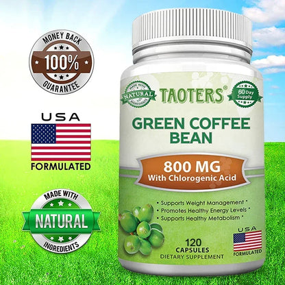 Green Coffee Bean Weight Loss Supplement, 1200 mg - Boosts