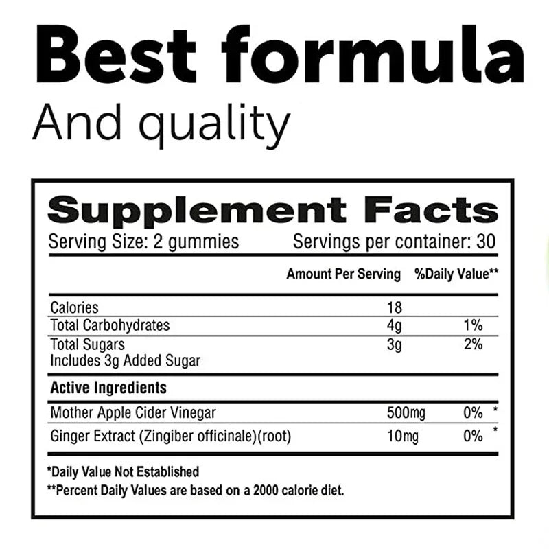 Keto Apple Cider Vinegar Gummies -  Helps with Weight Loss, Whitens