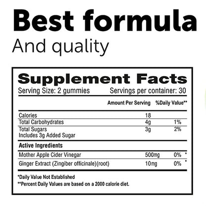 Keto Apple Cider Vinegar Gummies -  Helps with Weight Loss, Whitens