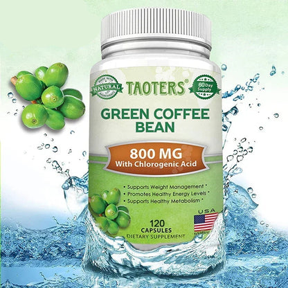 Green Coffee Bean Weight Loss Supplement, 1200 mg - Boosts